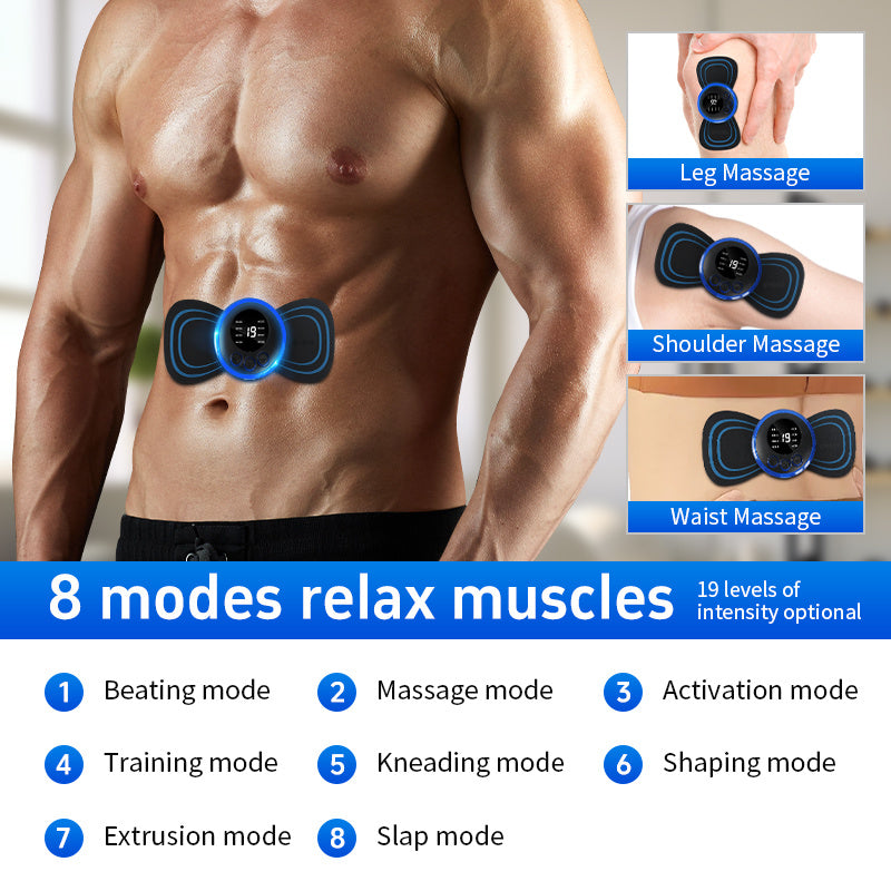 Mini Massage Patch Cervical Massager Shoulder And Neck Massager  8 Modes 19 Gears